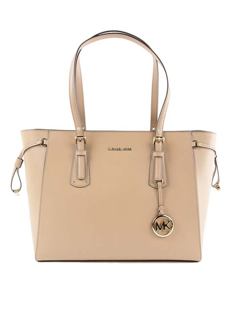 michael kors tasche grau beige|michael kors leather tote.